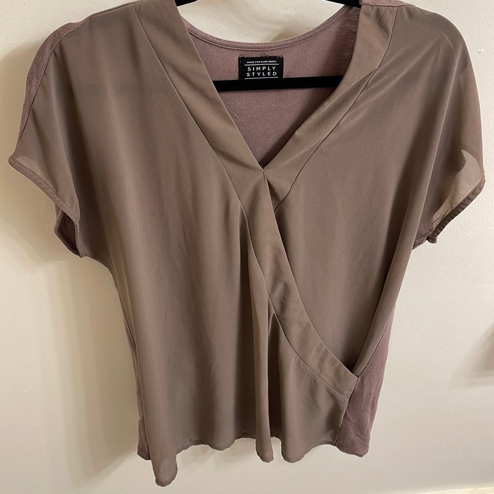 Simply Styled Blouse Size L Color Brown